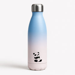 Vegan Panda Blue Water Bottle