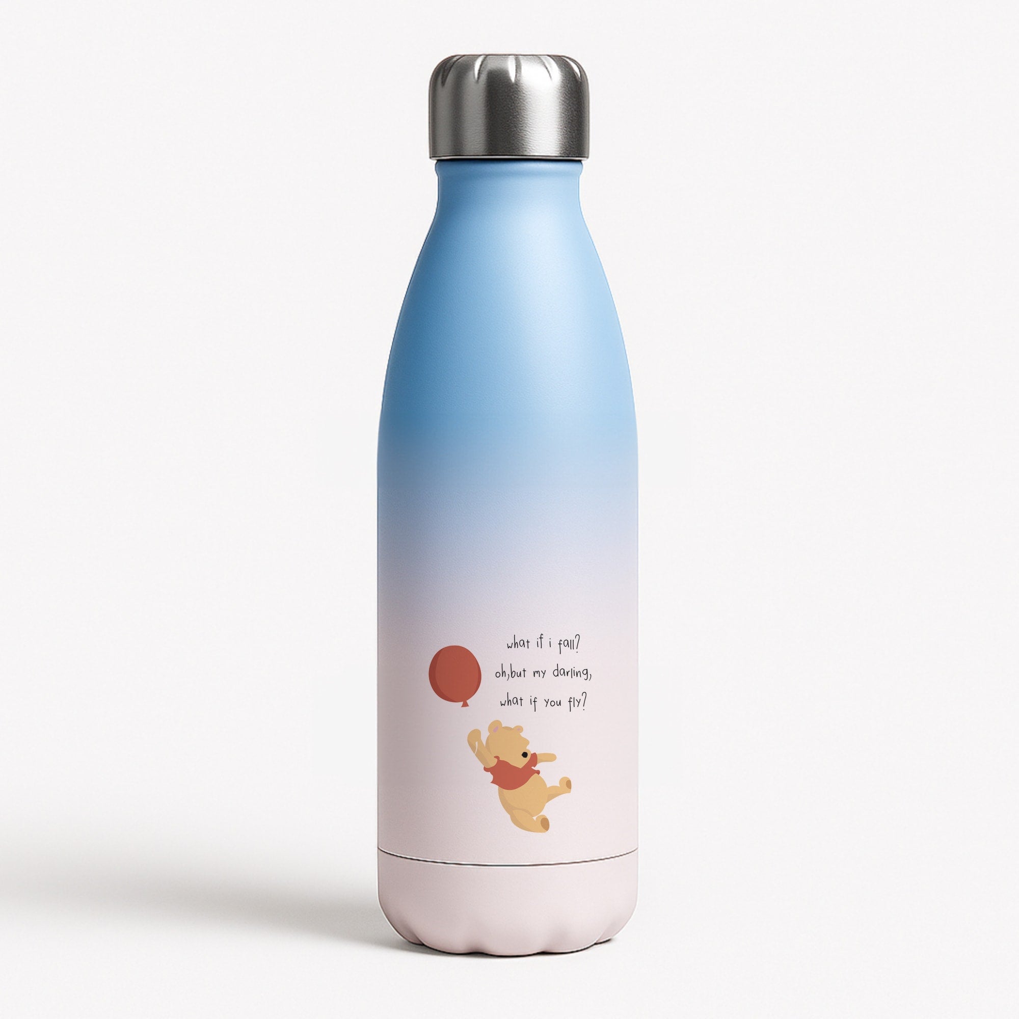 What If I Fail - Winnie Blue Water Bottle
