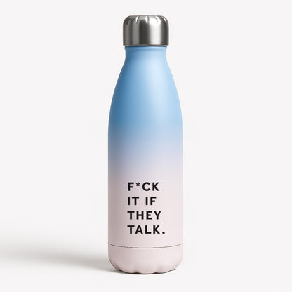 If They Talk Blue Water Bottle
