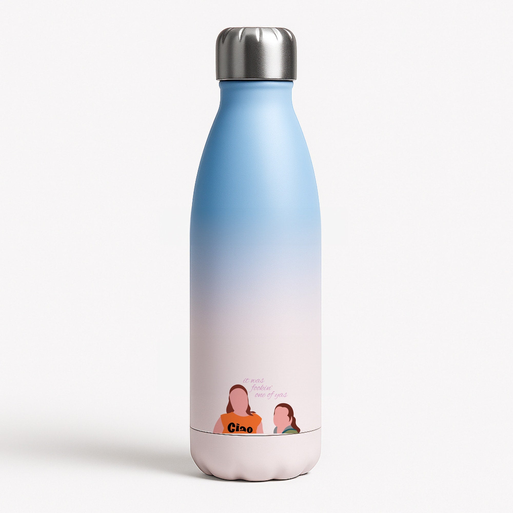 It Was Fookin' One Of Yas - British Pop Culture Blue Water Bottle