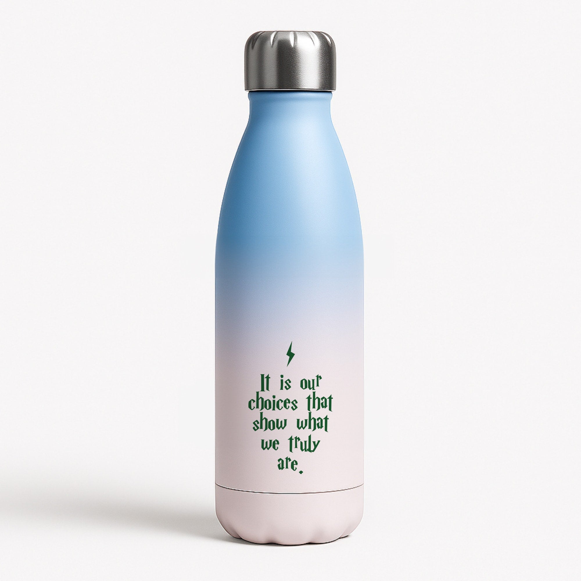 It Is Our Choices Blue Water Bottle