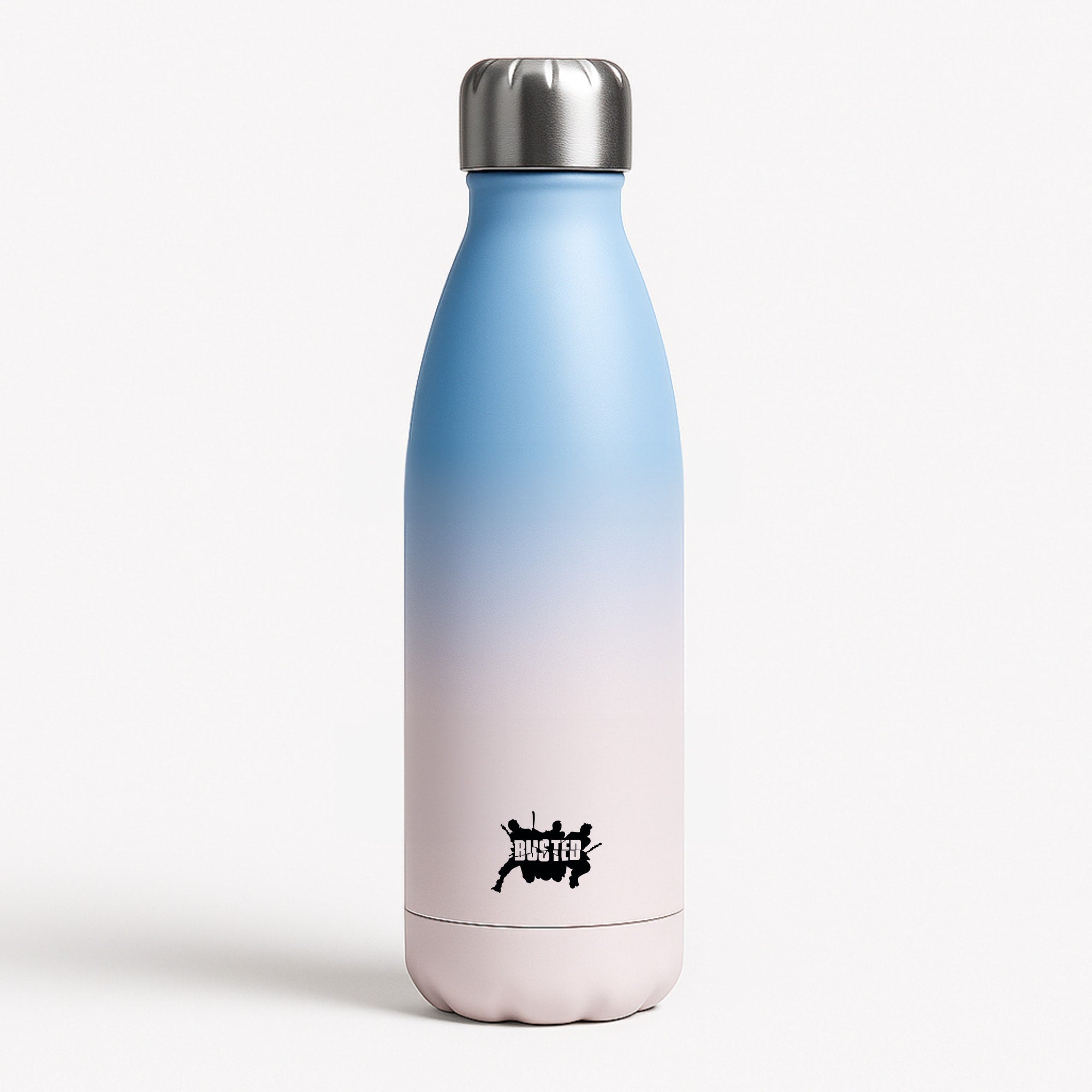 Splatter Text - Bust Band Blue Water Bottle