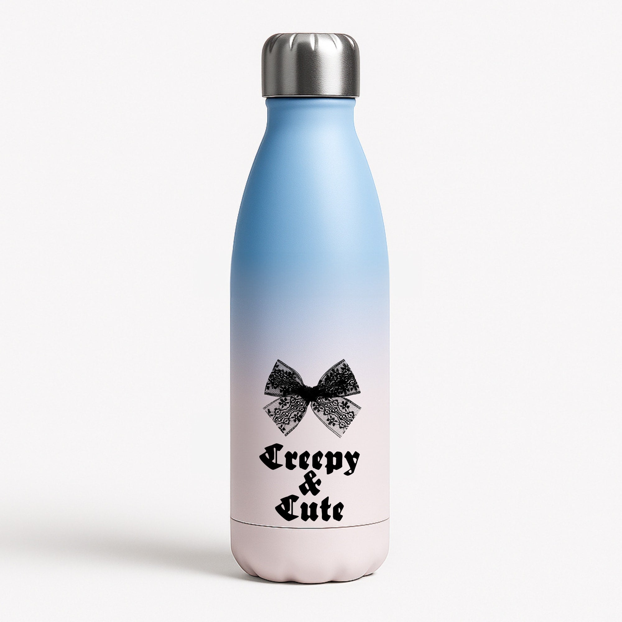 Creepy And Cute Coquette Blue Water Bottle