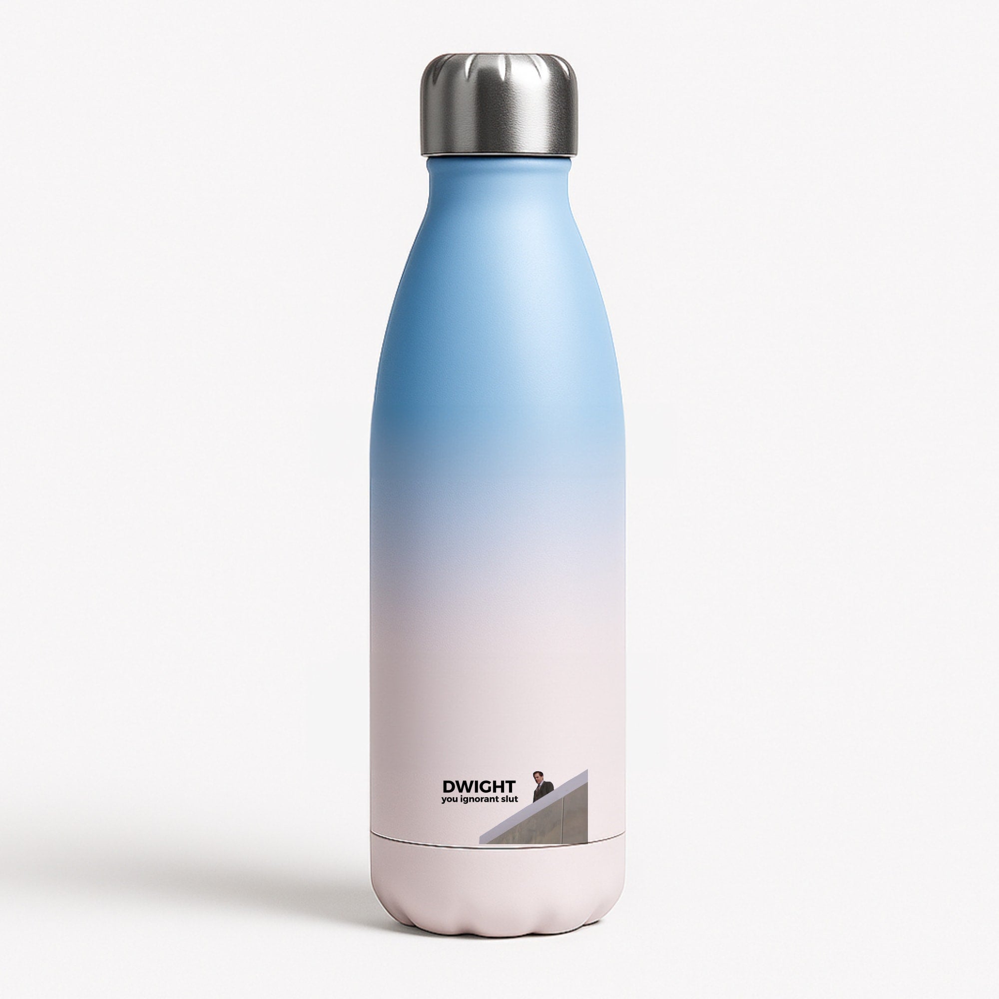 Dwight, You Ignorant Slut Blue Water Bottle