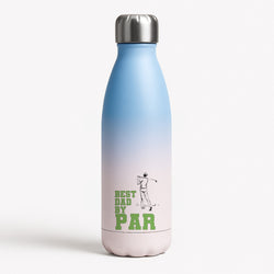 Best Dad By Par - Fathers Day Blue Water Bottle