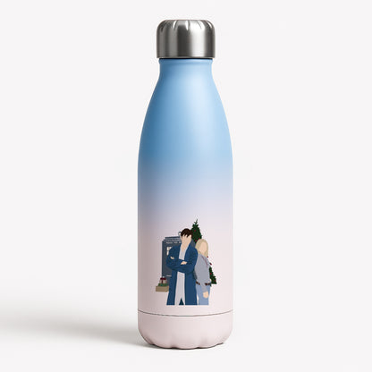 Rose And The Doctor Blue Water Bottle
