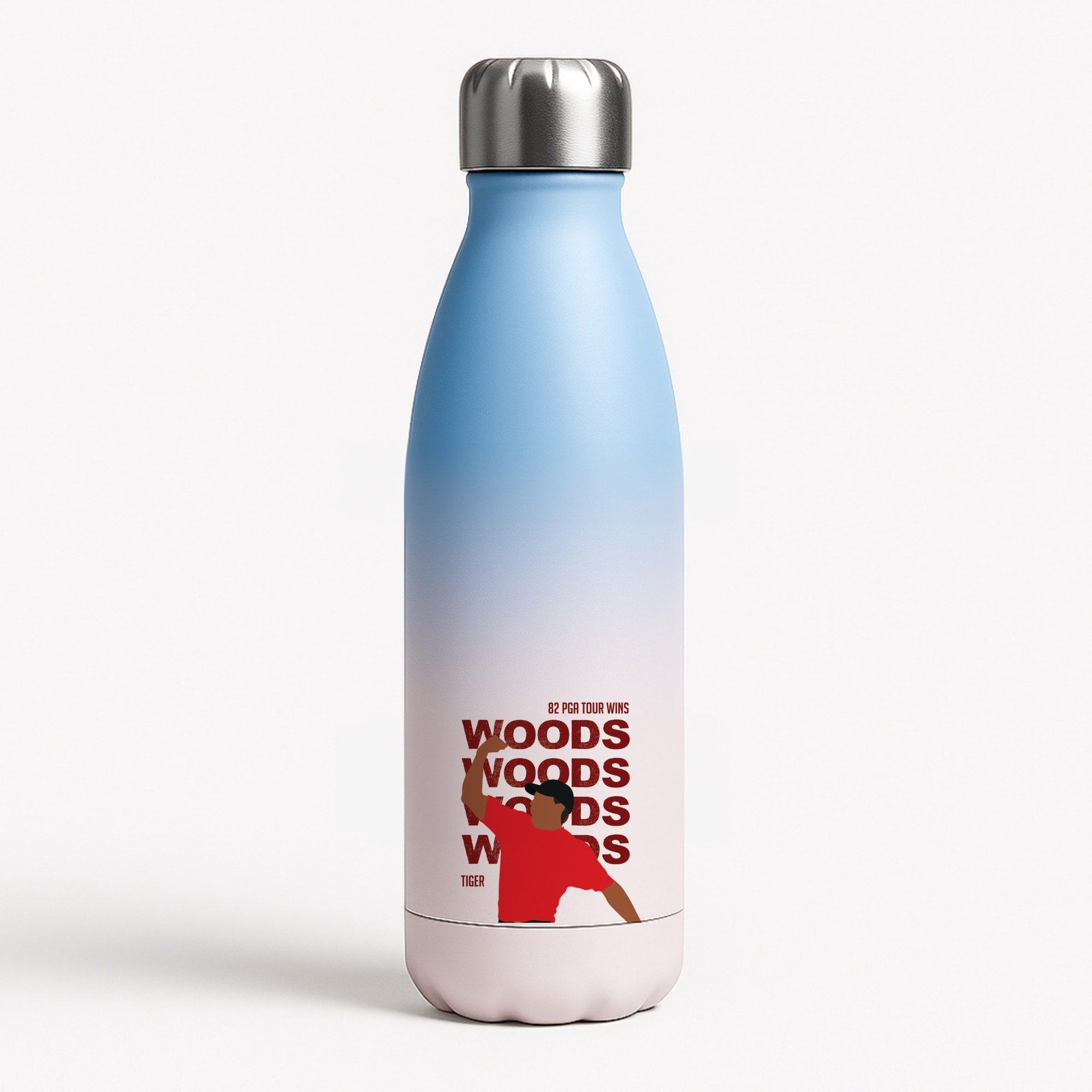 Woods Dark Red Blue Water Bottle