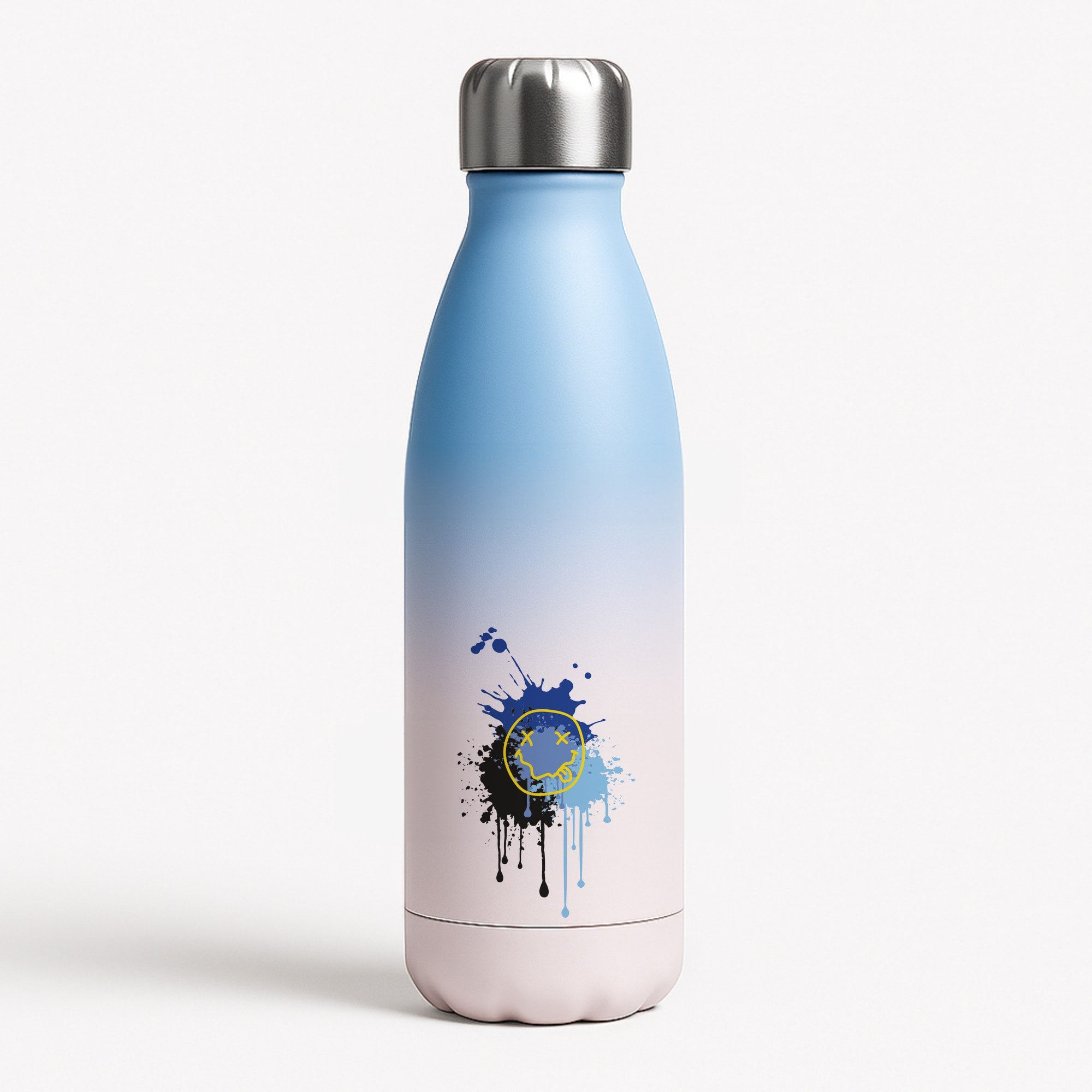 Blue Graffiti - Skate Aesthetic  Blue Water Bottle