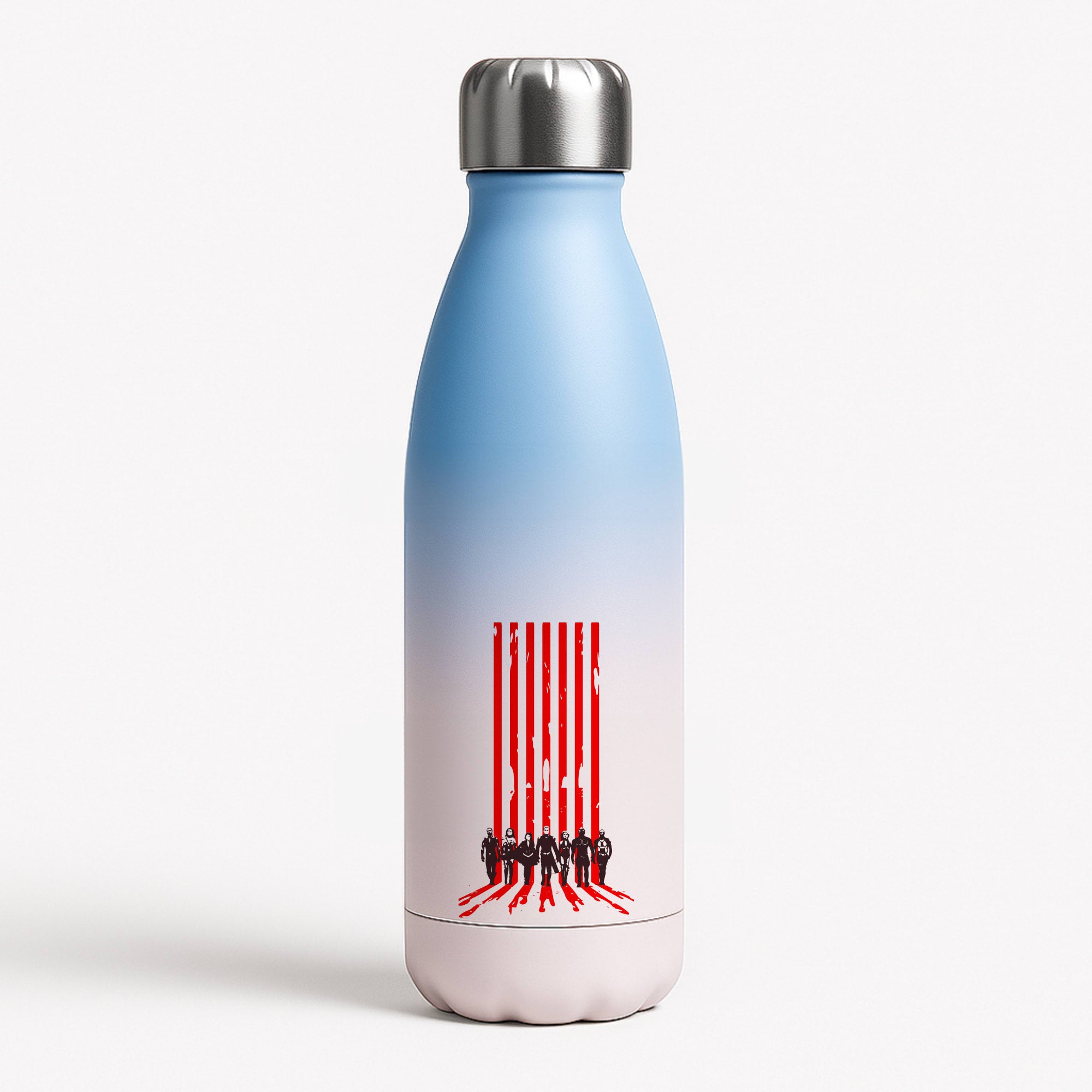 The Seven Silhouettes Blue Water Bottle