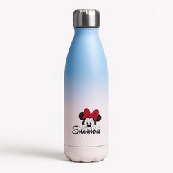 Minnie Mouse - Personalised Fairytale Blue Water Bottle