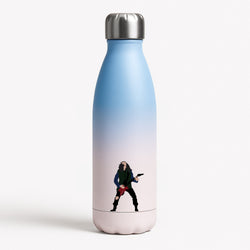Eddie Munson Playing Guitar Blue Water Bottle