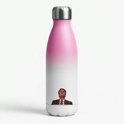 Dwight And The Dummy Pink Water Bottle
