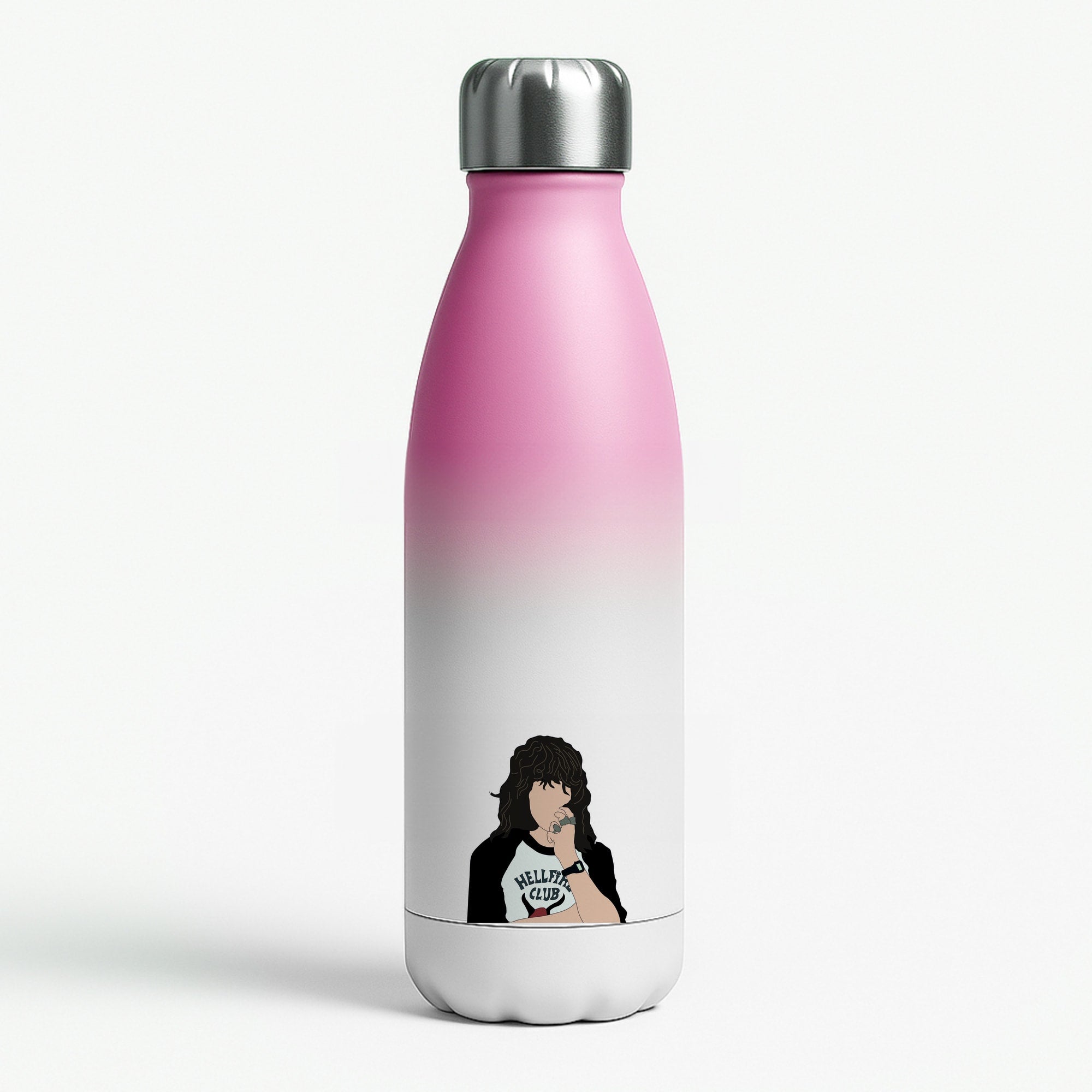 Eddie Munson Hellfire Pink Water Bottle