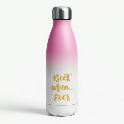 Golden Best Mum Ever Pink Water Bottle