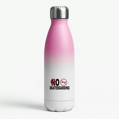 Go Skateboarding - Skate Aesthetic  Pink Water Bottle