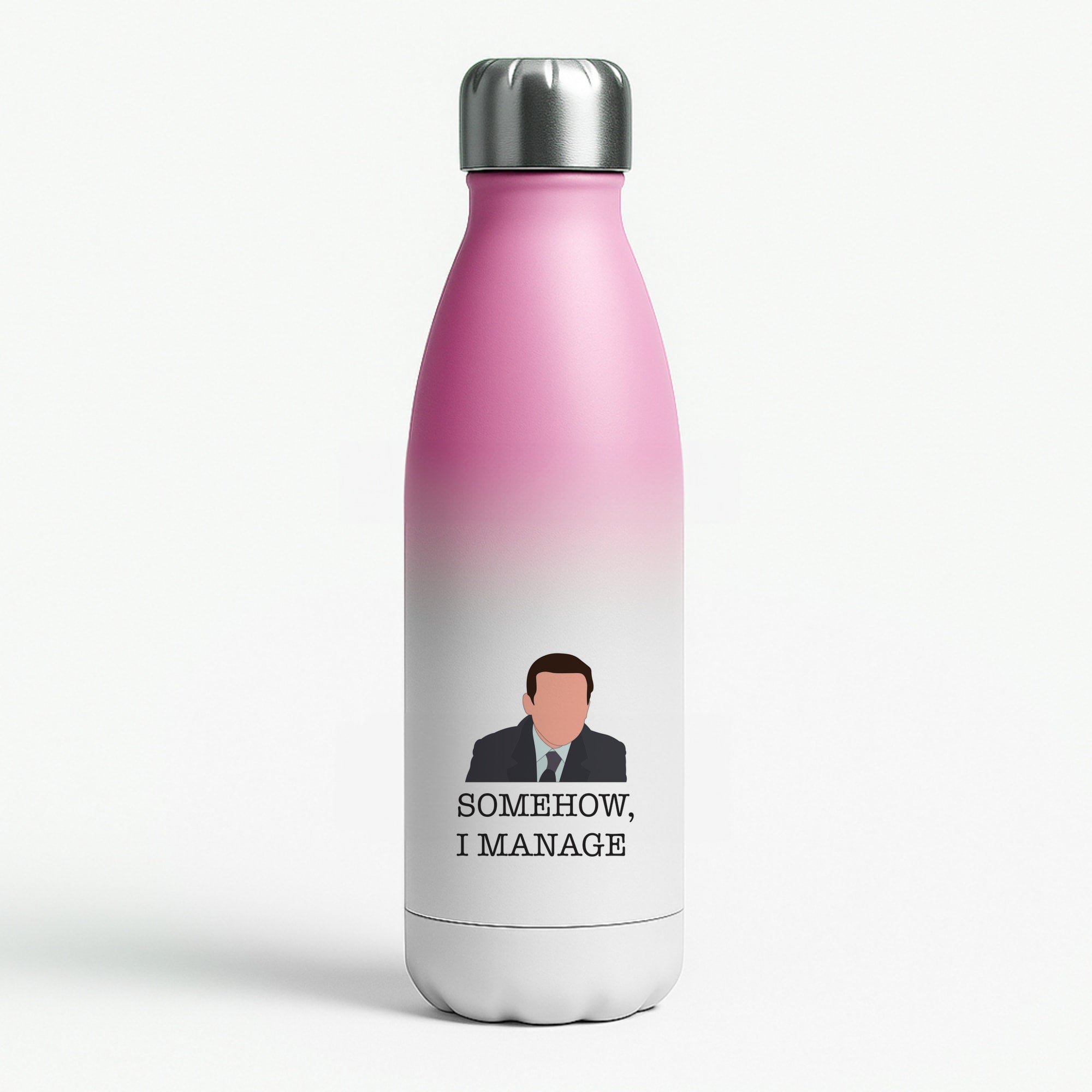 Somehow, I Manage Pink Water Bottle