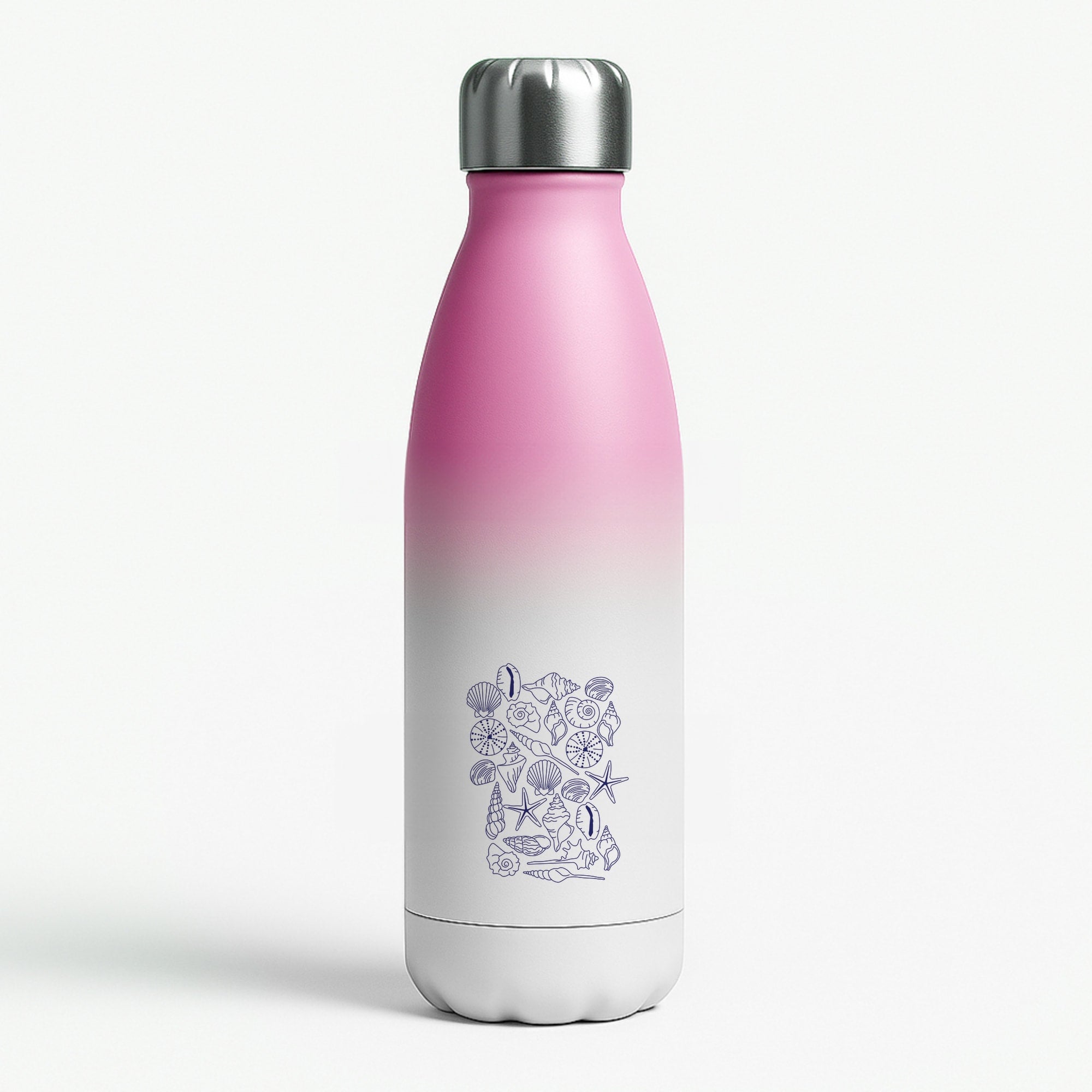 Sea Shells - Clean Girl Aesthetic Pink Water Bottle