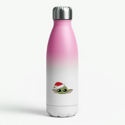 Baby Yoda Christmas Pattern Water Bottle
