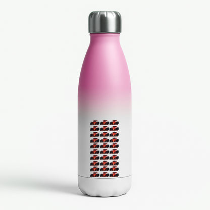 F1 Car Collage Pink Water Bottle