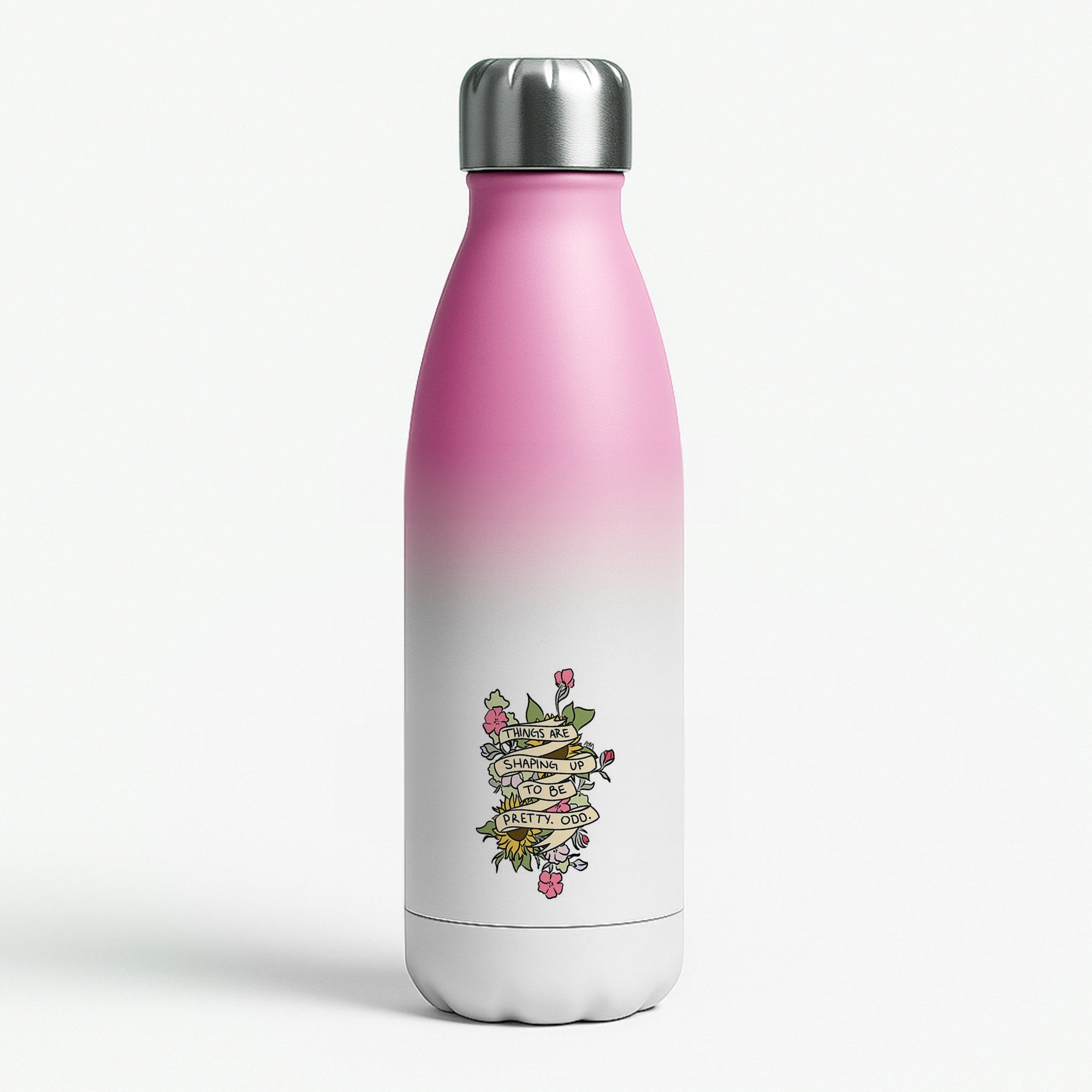 Things are Shaping up to be Pretty Odd Pink Water Bottle