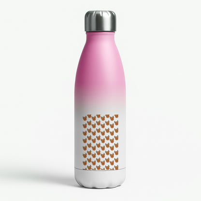Rudolph Pattern - Christmas Patterns Pink Water Bottle