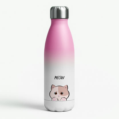 Pale Cat - Cats Pink Water Bottle