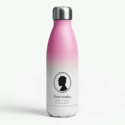 Dear Reader Pink Water Bottle