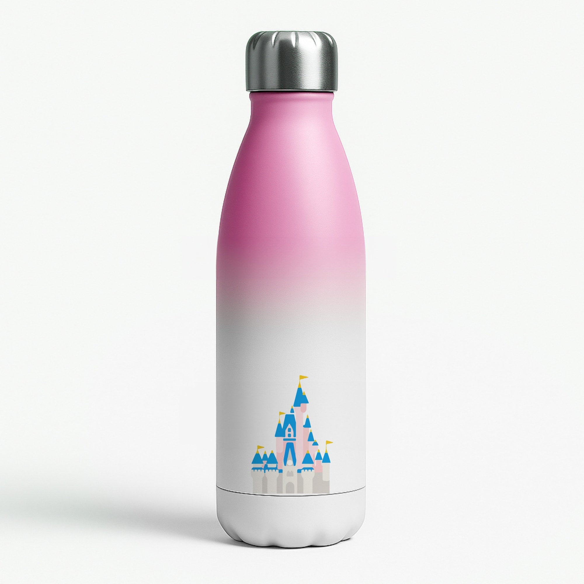 Fairytale Castle Pink Water Bottle