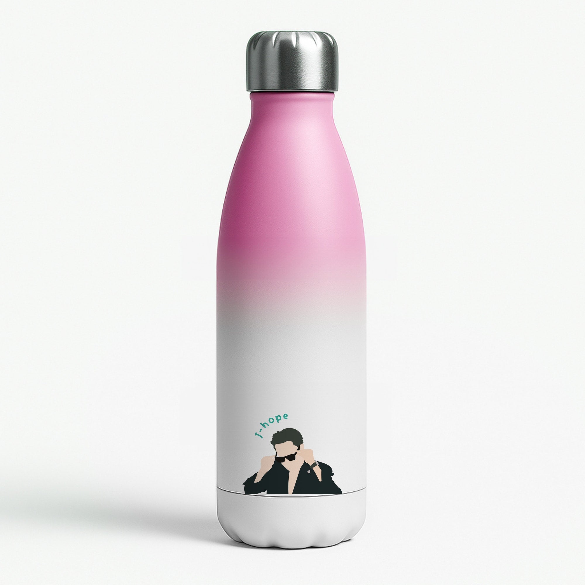 J-Hope Glasses - K Pop Pink Water Bottle