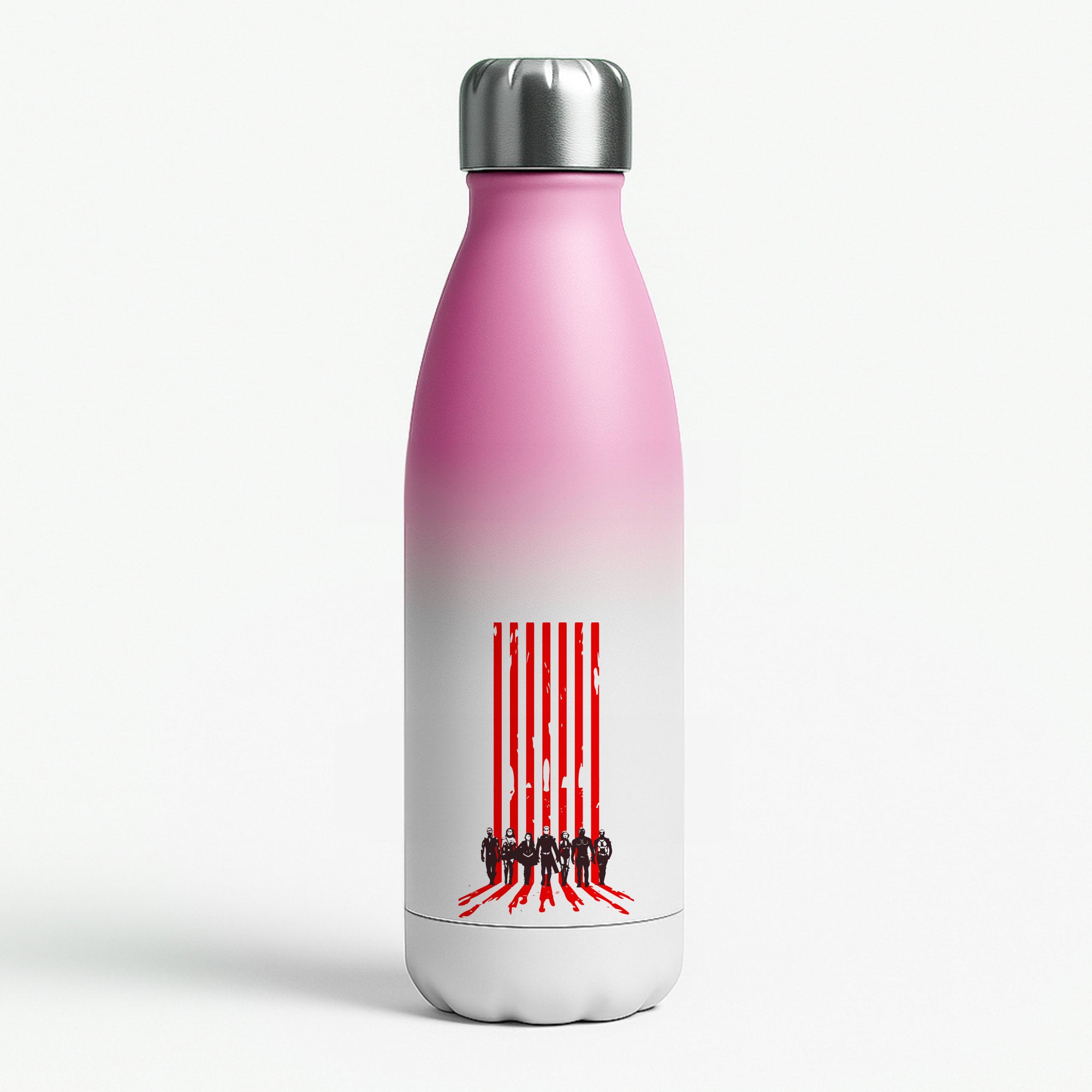 The Seven Silhouettes Pink Water Bottle