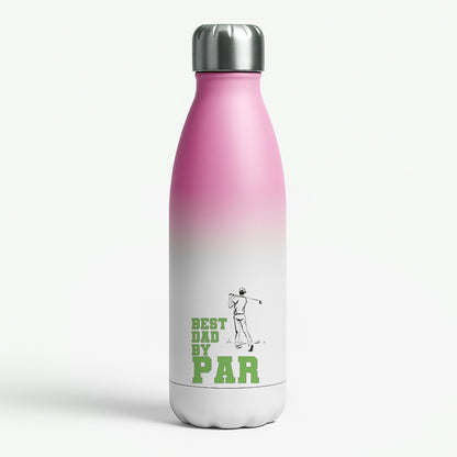 Best Dad By Par - Fathers Day Pink Water Bottle