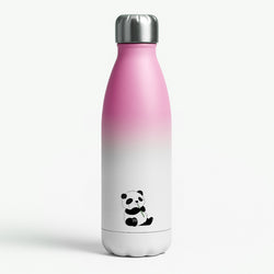 Vegan Panda Pink Water Bottle