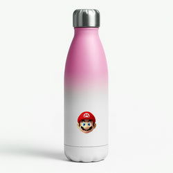 Mario Face - Mario Pink Water Bottle