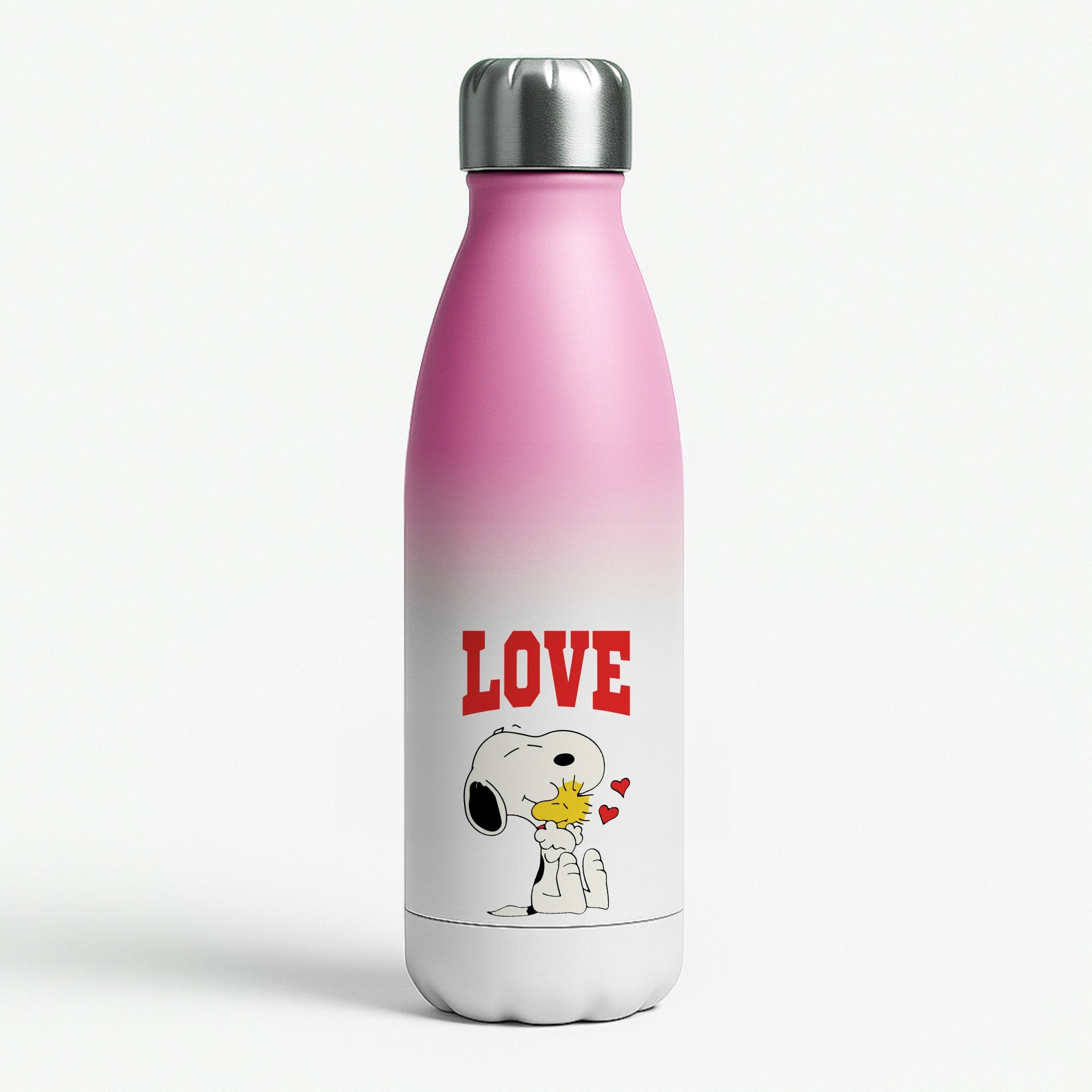 Love Cartoon Beagle  Pink Water Bottle