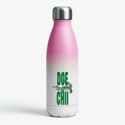 Rapper Alligator Print Pink Water Bottle