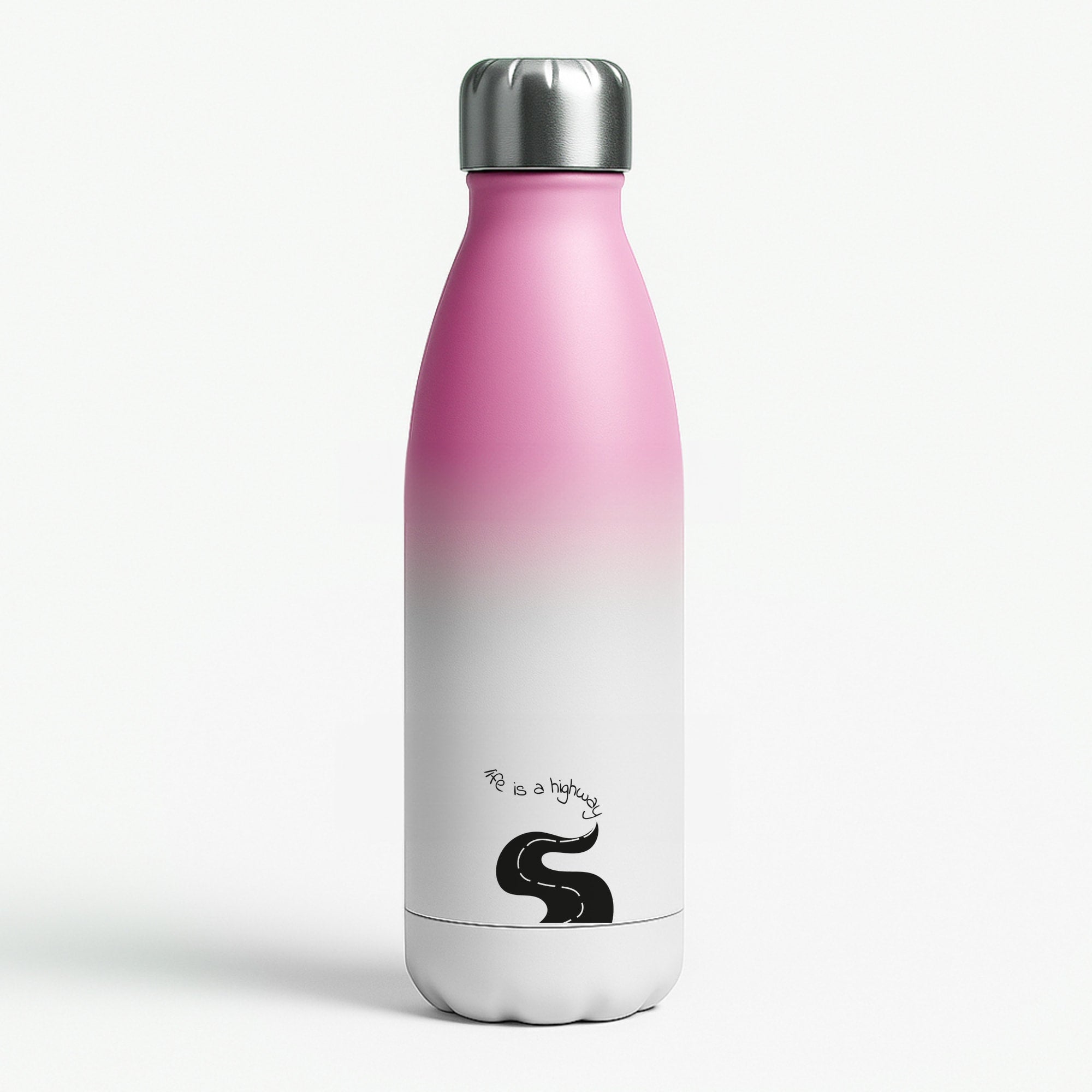 Life Is A Highway - Cars Pink Water Bottle