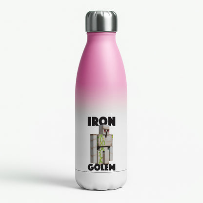 Iron Golem Pink Water Bottle