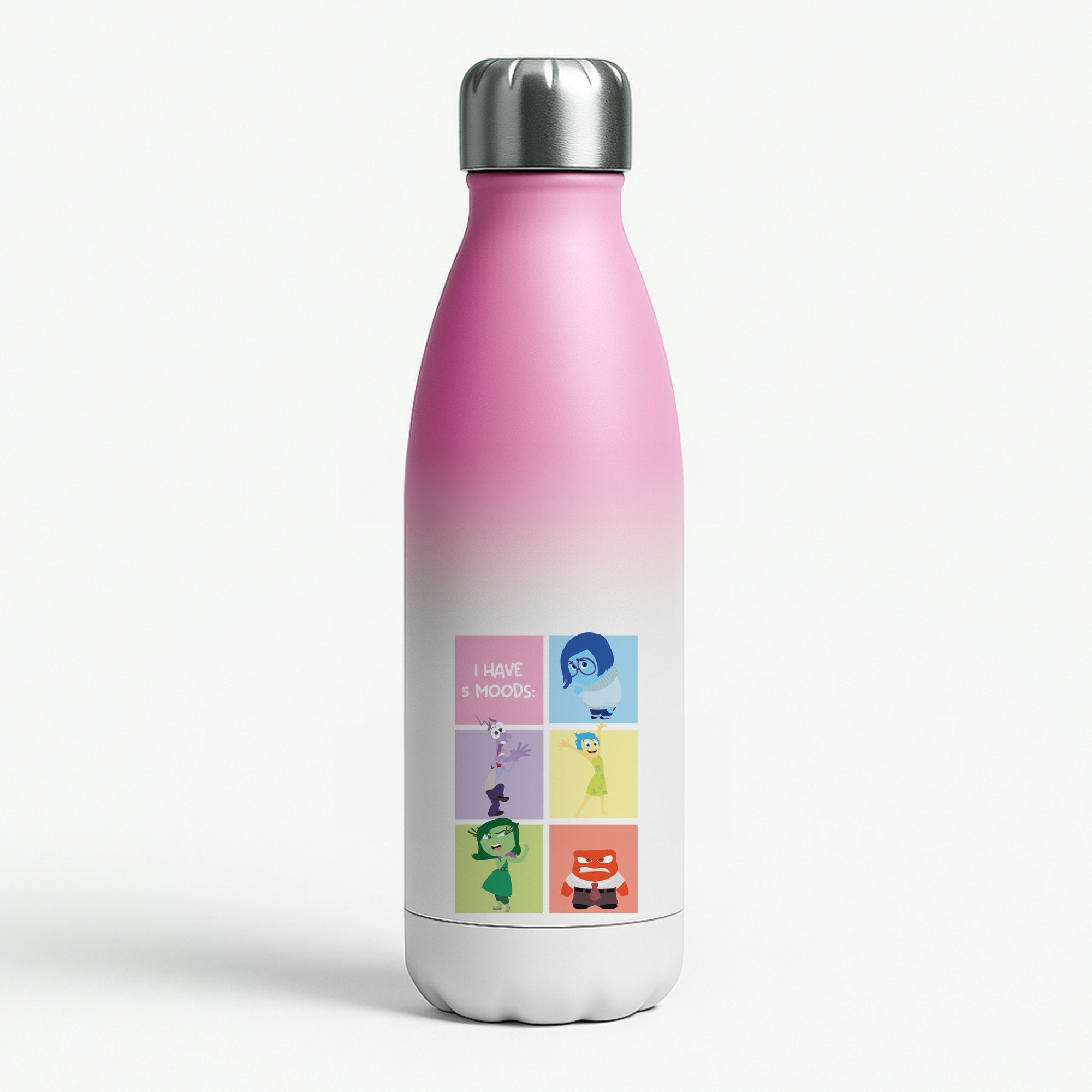 I Have Moods - Inside Out Pink Water Bottle