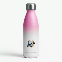 Casual K-Pop Band Band Pink Water Bottle