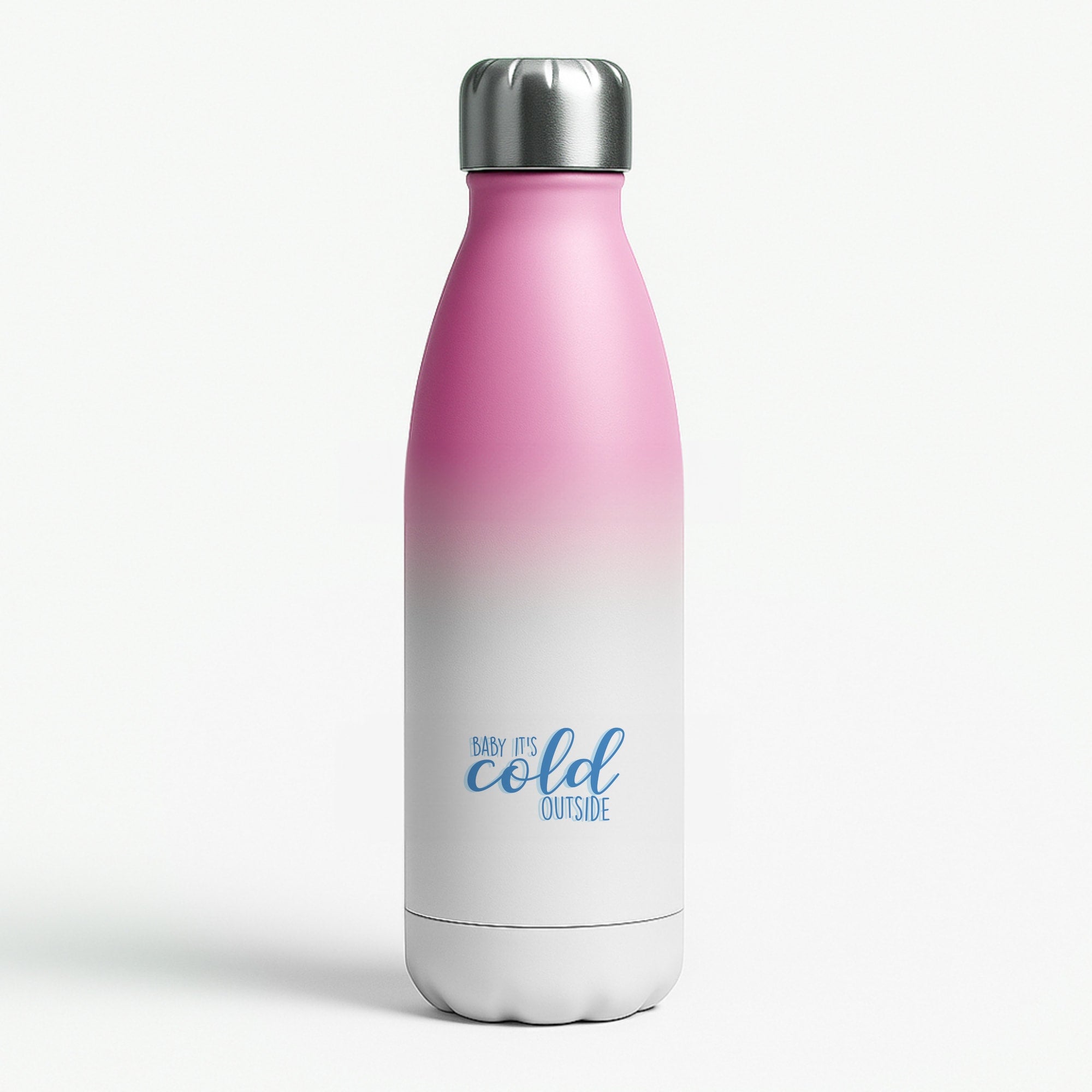 Baby It's Cold Outside - Christmas Songs Pink Water Bottle