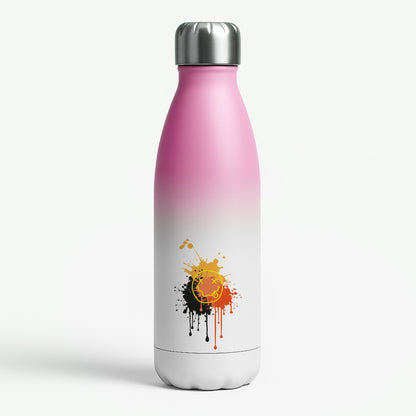 Orange Graffiti - Skate Aesthetic  Pink Water Bottle