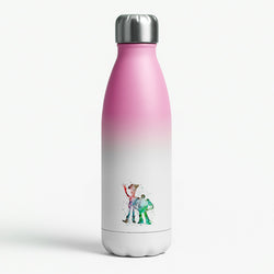Watercolour Woody & Buzz A Story of Toys Fairytale Pink Water Bottle