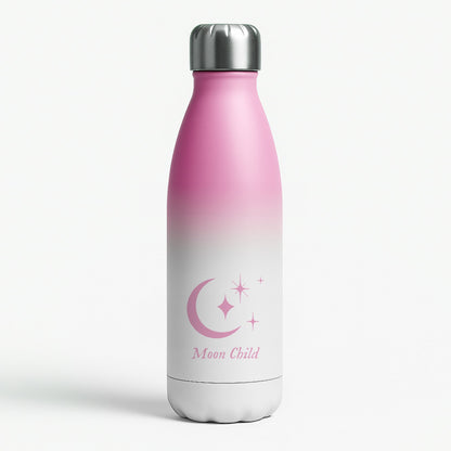 Moon Child  Pink Water Bottle