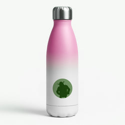 Green Ogre Outline Pink Water Bottle
