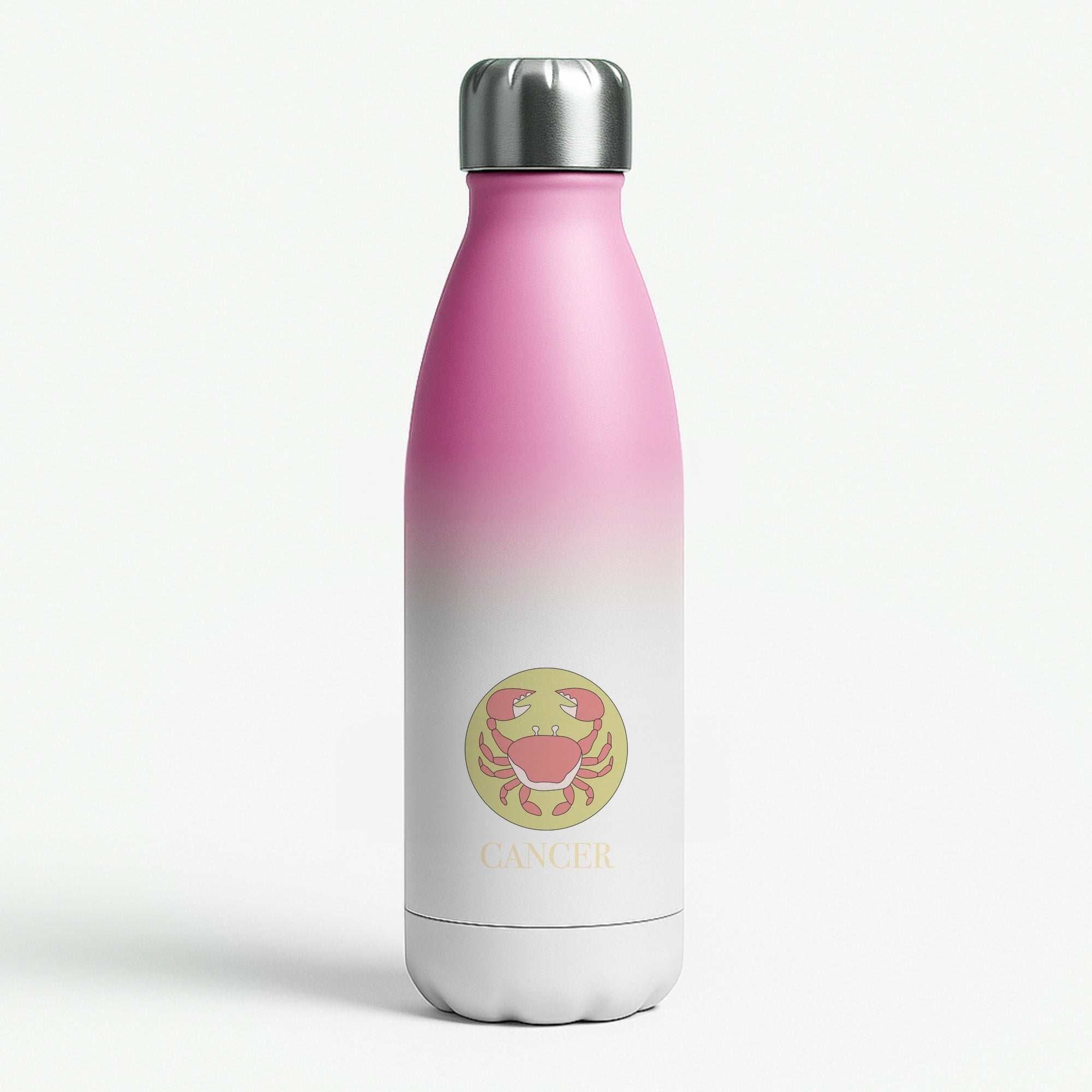 Cancer - Tarot Cards Pink Water Bottle