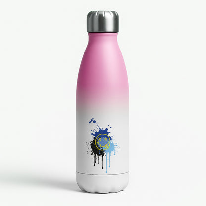 Blue Graffiti - Skate Aesthetic  Pink Water Bottle