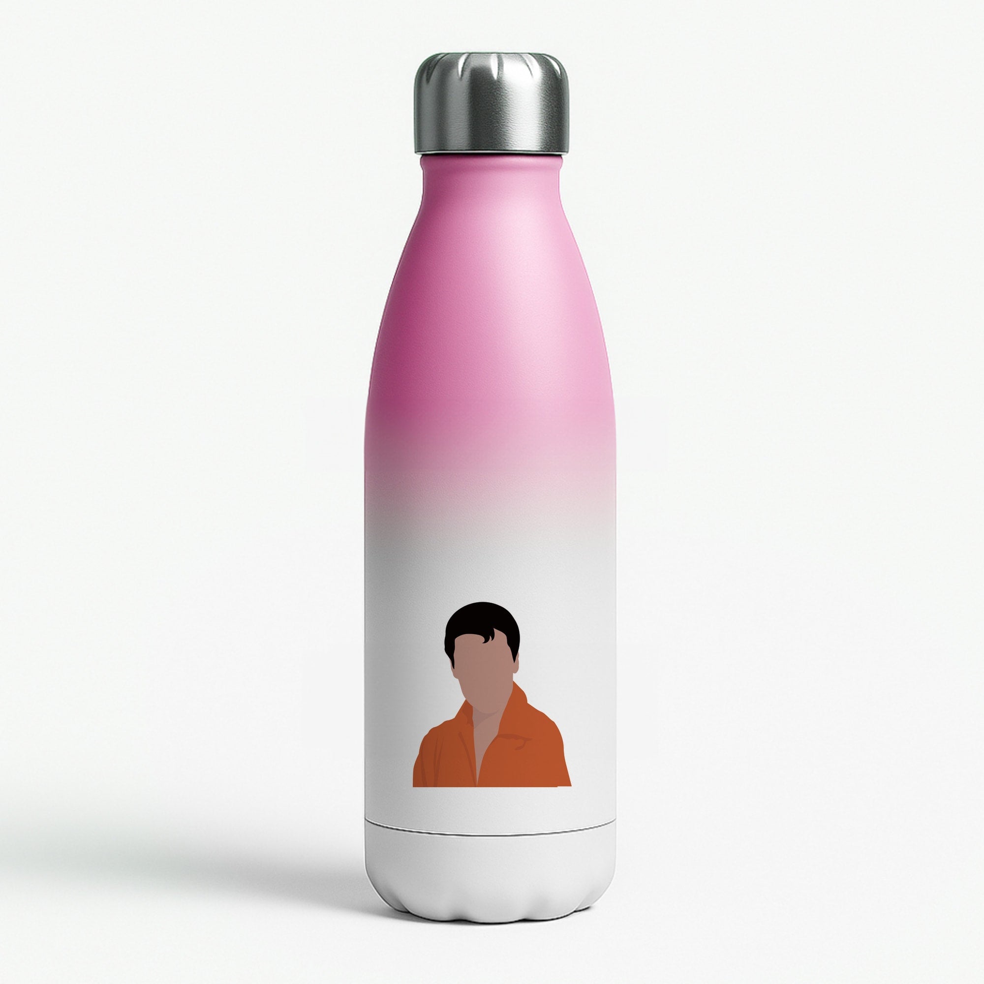 Faceless Elvis Pink Water Bottle