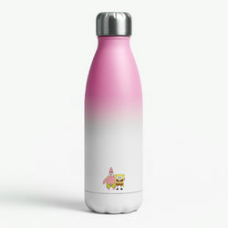 Patrick And Sponge Pink Water Bottle