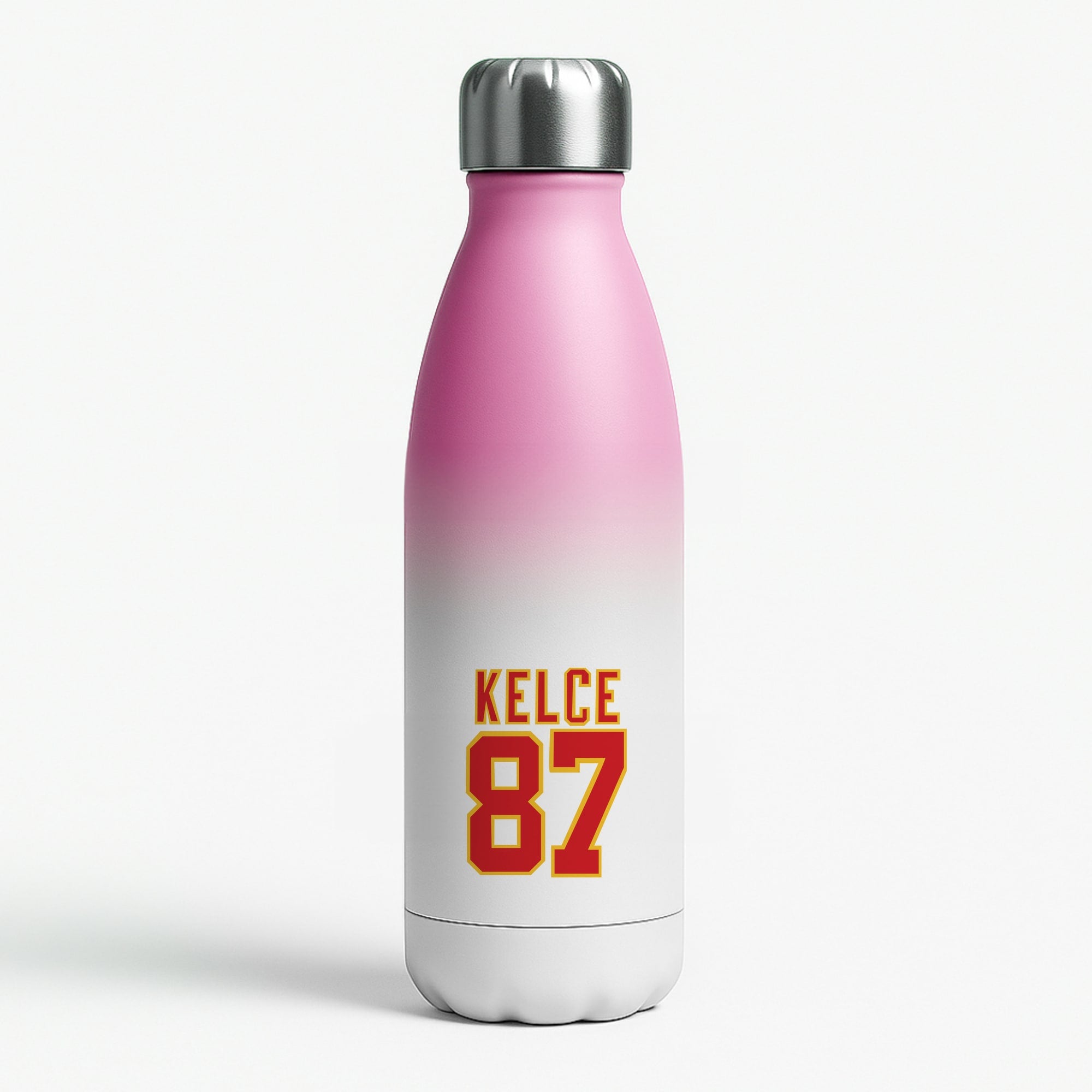 Kelce 87 - Travis Pink Water Bottle