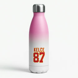 Kelce 87 - Travis Pink Water Bottle